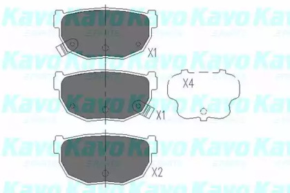 Комплект тормозных колодок (KAVO PARTS: KBP-6542)