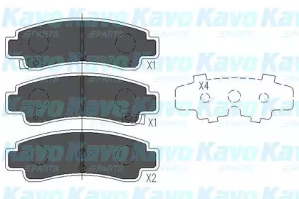 Комплект тормозных колодок (KAVO PARTS: KBP-6543)