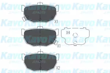 Комплект тормозных колодок (KAVO PARTS: KBP-6544)