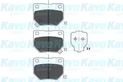 Комплект тормозных колодок (KAVO PARTS: KBP-6545)