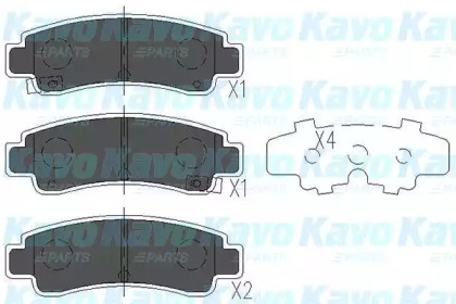 Комплект тормозных колодок (KAVO PARTS: KBP-6546)