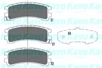 Комплект тормозных колодок (KAVO PARTS: KBP-6549)