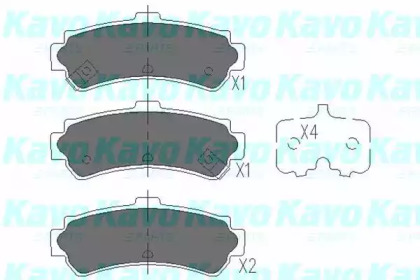 Комплект тормозных колодок (KAVO PARTS: KBP-6550)