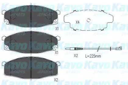 Комплект тормозных колодок (KAVO PARTS: KBP-6551)