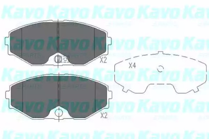 Комплект тормозных колодок (KAVO PARTS: KBP-6553)