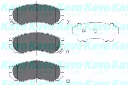 Комплект тормозных колодок (KAVO PARTS: KBP-6555)