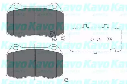 Комплект тормозных колодок (KAVO PARTS: KBP-6561)