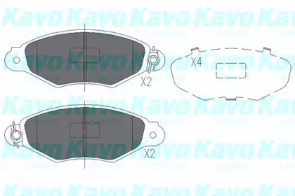 Комплект тормозных колодок (KAVO PARTS: KBP-6565)