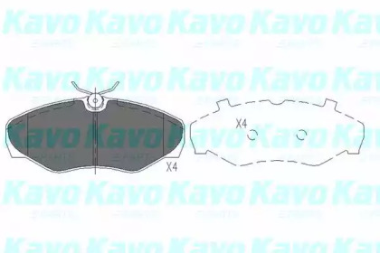 Комплект тормозных колодок (KAVO PARTS: KBP-6566)