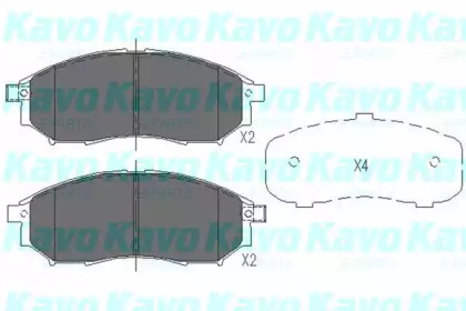 Комплект тормозных колодок (KAVO PARTS: KBP-6567)