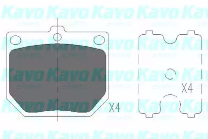 Комплект тормозных колодок (KAVO PARTS: KBP-6569)