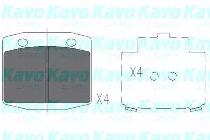 Комплект тормозных колодок (KAVO PARTS: KBP-6570)