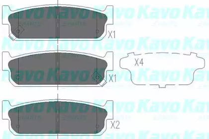 Комплект тормозных колодок (KAVO PARTS: KBP-6572)