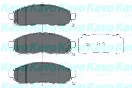 Комплект тормозных колодок (KAVO PARTS: KBP-6574)