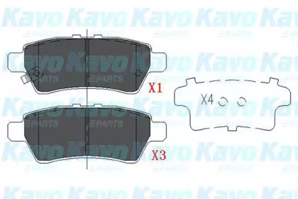 Комплект тормозных колодок (KAVO PARTS: KBP-6575)