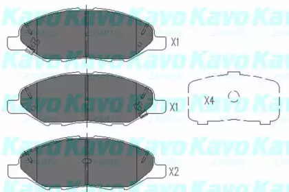 Комплект тормозных колодок (KAVO PARTS: KBP-6578)