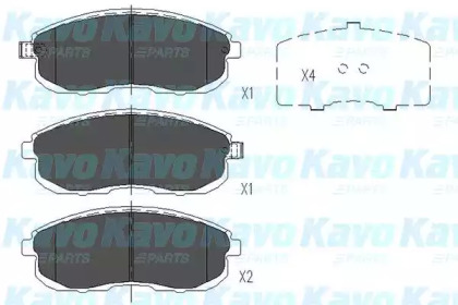 Комплект тормозных колодок (KAVO PARTS: KBP-6579)