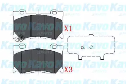 Комплект тормозных колодок (KAVO PARTS: KBP-6581)