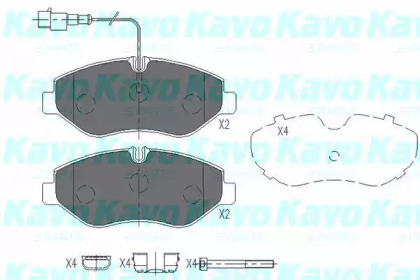 Комплект тормозных колодок (KAVO PARTS: KBP-6584)