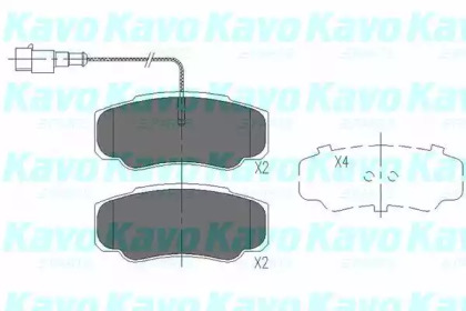 Комплект тормозных колодок (KAVO PARTS: KBP-6585)