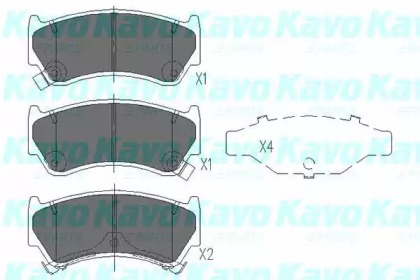 Комплект тормозных колодок (KAVO PARTS: KBP-6587)