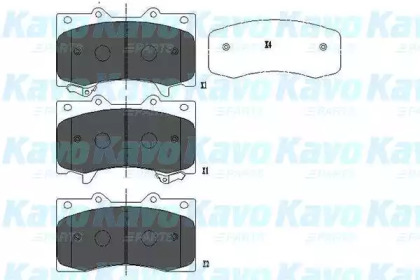 Комплект тормозных колодок (KAVO PARTS: KBP-6588)