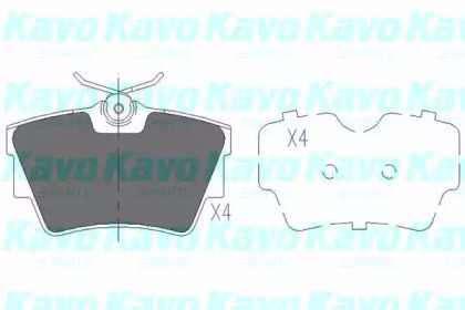 Комплект тормозных колодок (KAVO PARTS: KBP-6593)