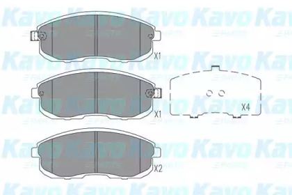 Комплект тормозных колодок (KAVO PARTS: KBP-6596)