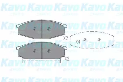 Комплект тормозных колодок (KAVO PARTS: KBP-6600)