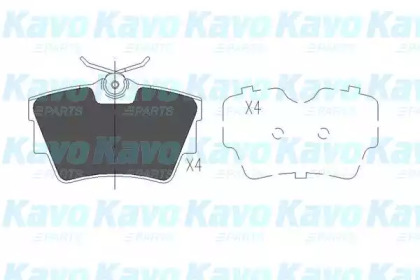 Комплект тормозных колодок (KAVO PARTS: KBP-6604)