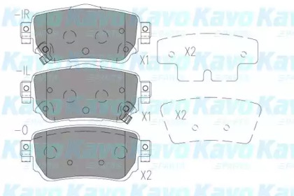 Комплект тормозных колодок (KAVO PARTS: KBP-6615)