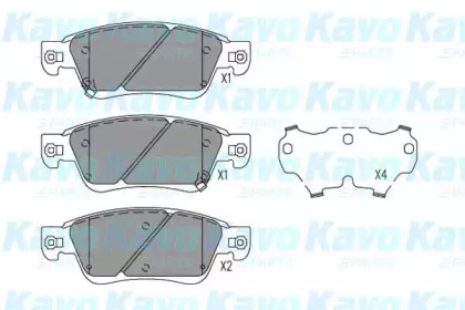 Комплект тормозных колодок (KAVO PARTS: KBP-6617)