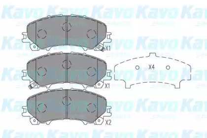 Комплект тормозных колодок (KAVO PARTS: KBP-6618)