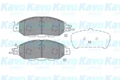 Комплект тормозных колодок (KAVO PARTS: KBP-6623)