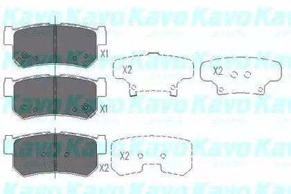 Комплект тормозных колодок (KAVO PARTS: KBP-7501)