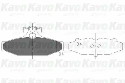 Комплект тормозных колодок (KAVO PARTS: KBP-7503)