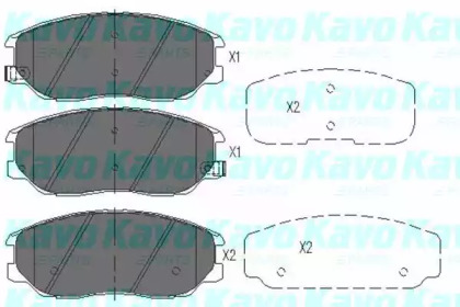 Комплект тормозных колодок (KAVO PARTS: KBP-7505)