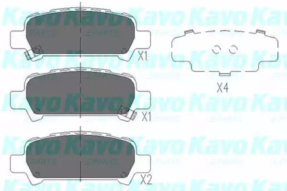 Комплект тормозных колодок (KAVO PARTS: KBP-8002)