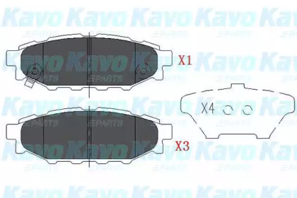 Комплект тормозных колодок (KAVO PARTS: KBP-8005)