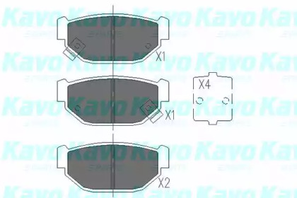 Комплект тормозных колодок (KAVO PARTS: KBP-8007)