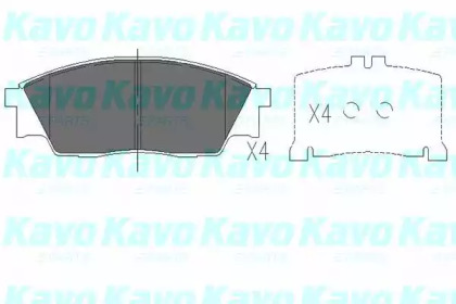 Комплект тормозных колодок (KAVO PARTS: KBP-8009)