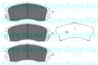 Комплект тормозных колодок (KAVO PARTS: KBP-8010)