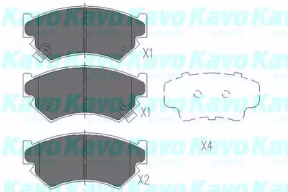 Комплект тормозных колодок (KAVO PARTS: KBP-8011)