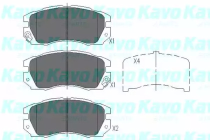 Комплект тормозных колодок (KAVO PARTS: KBP-8013)