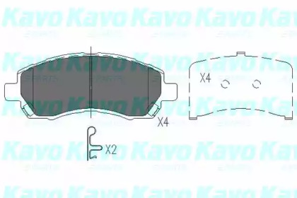 Комплект тормозных колодок (KAVO PARTS: KBP-8015)