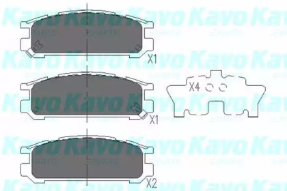 Комплект тормозных колодок (KAVO PARTS: KBP-8016)