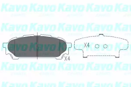 Комплект тормозных колодок (KAVO PARTS: KBP-8019)