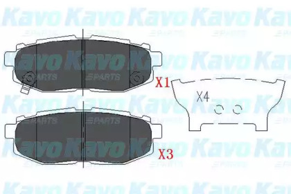 Комплект тормозных колодок (KAVO PARTS: KBP-8022)