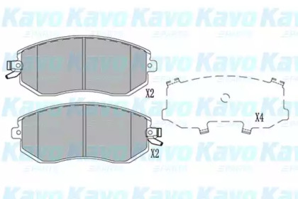 Комплект тормозных колодок (KAVO PARTS: KBP-8025)