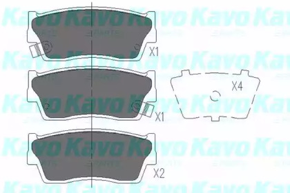 Комплект тормозных колодок (KAVO PARTS: KBP-8503)